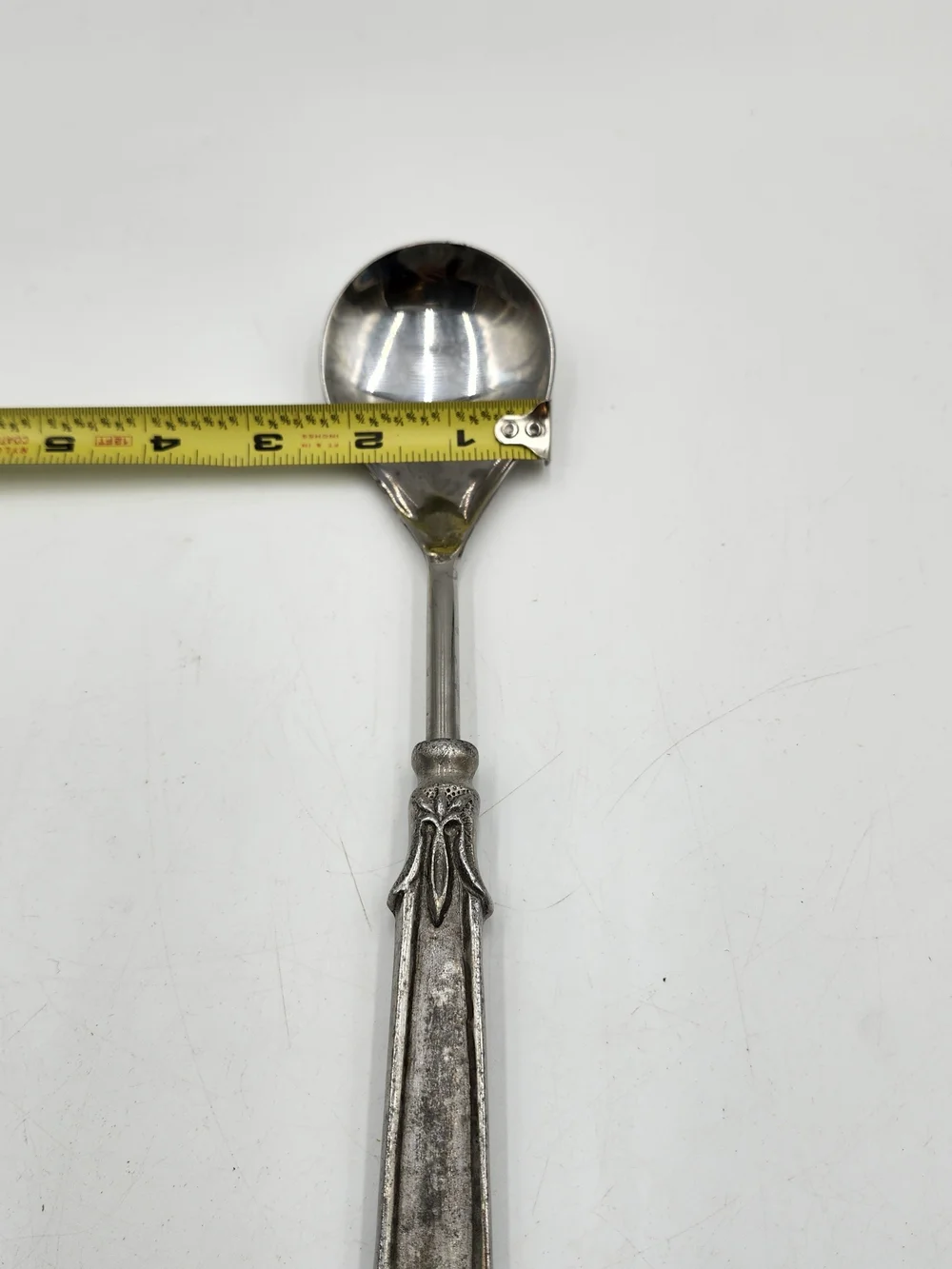 Vintage Silver Tone  Ornate Serving Spoon  Dining